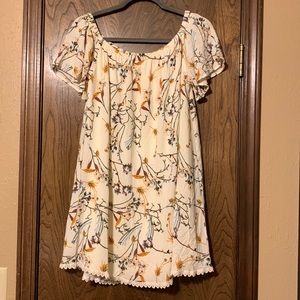 JODIFL Medium Cream and Floral dress